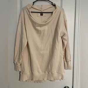 💜 Pilero by Anthropologie cream oversized sweater